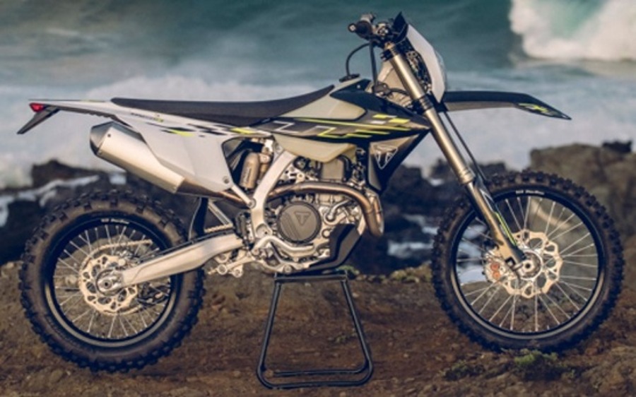 Recalled 2025/2026 Triumph TF450 closed-course competition motorcycle (CPSC campaign still)