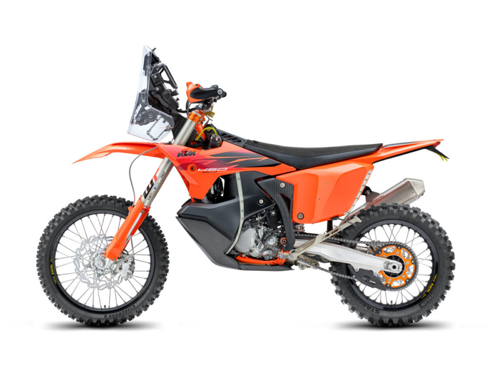 2027 KTM 450 Rally Replica left-side studio product still
