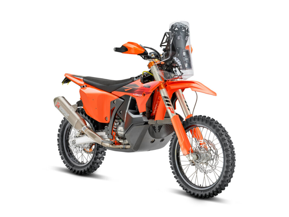 2027 KTM 450 Rally Replica front-right three-quarter product still