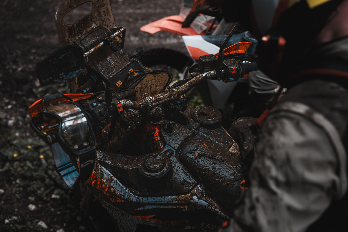 2027 KTM 690 Rally — detail / static (KTM MY27 press kit frame 05)