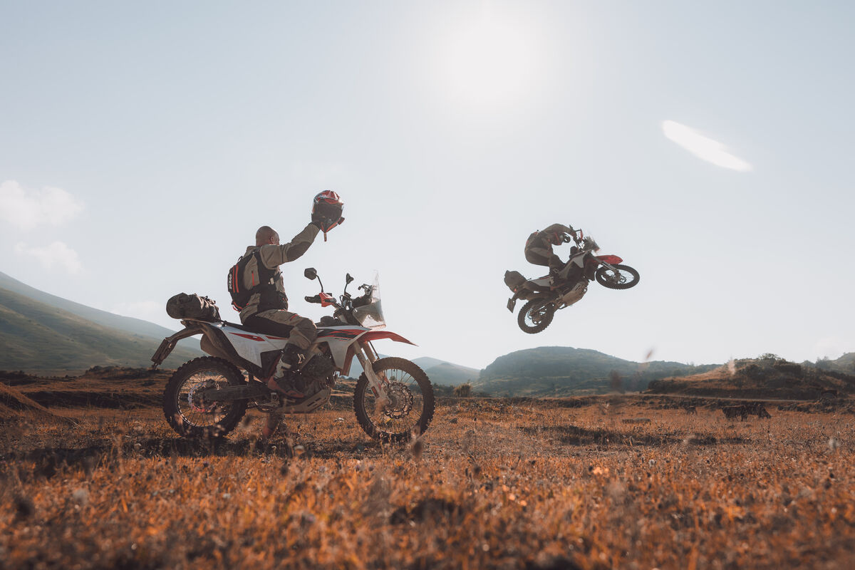 2027 KTM 690 Rally — action / static (KTM MY27 press kit frame 06)