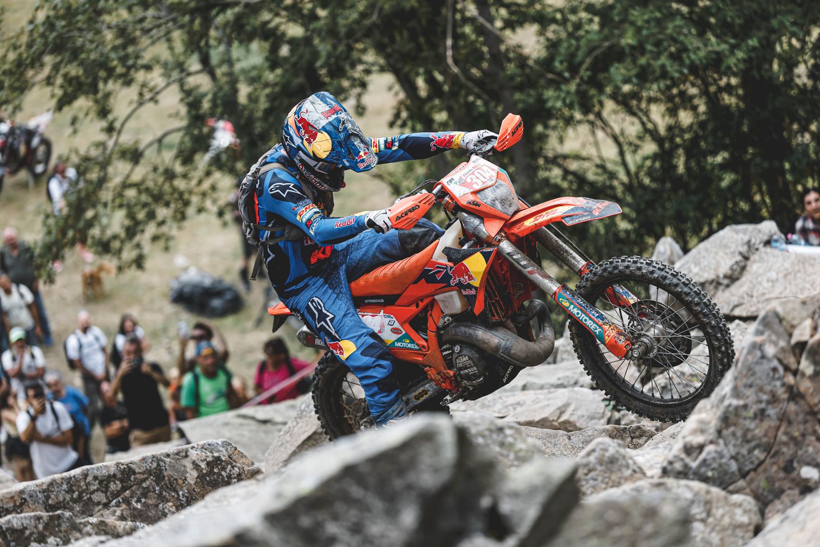 Manuel Lettenbichler on the Abestone Hard Enduro course — KTM press still