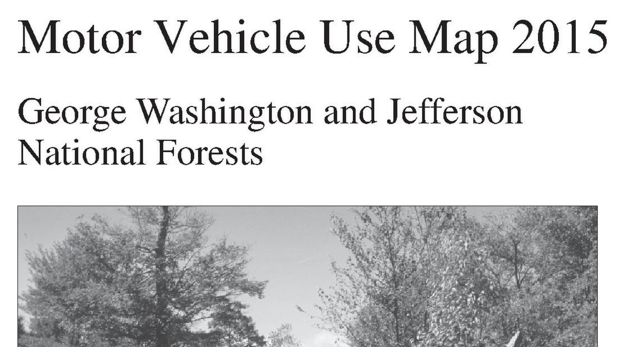 Cover of the 2015 Motor Vehicle Use Map for the George Washington and Jefferson National Forests